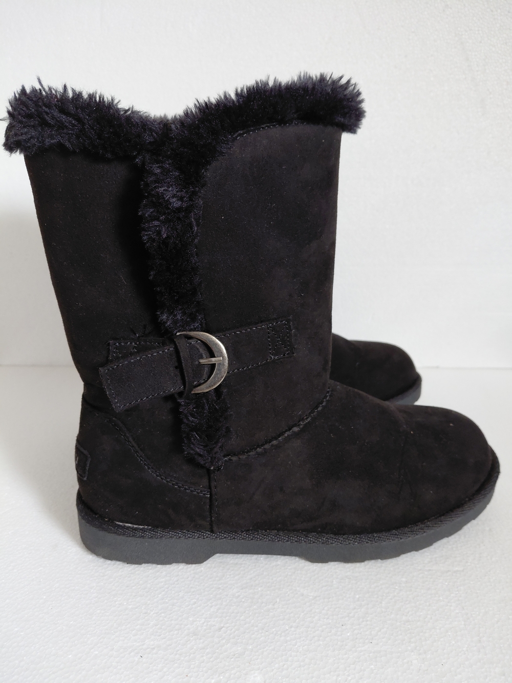 Women's Black Faux-Fur Winter Boots